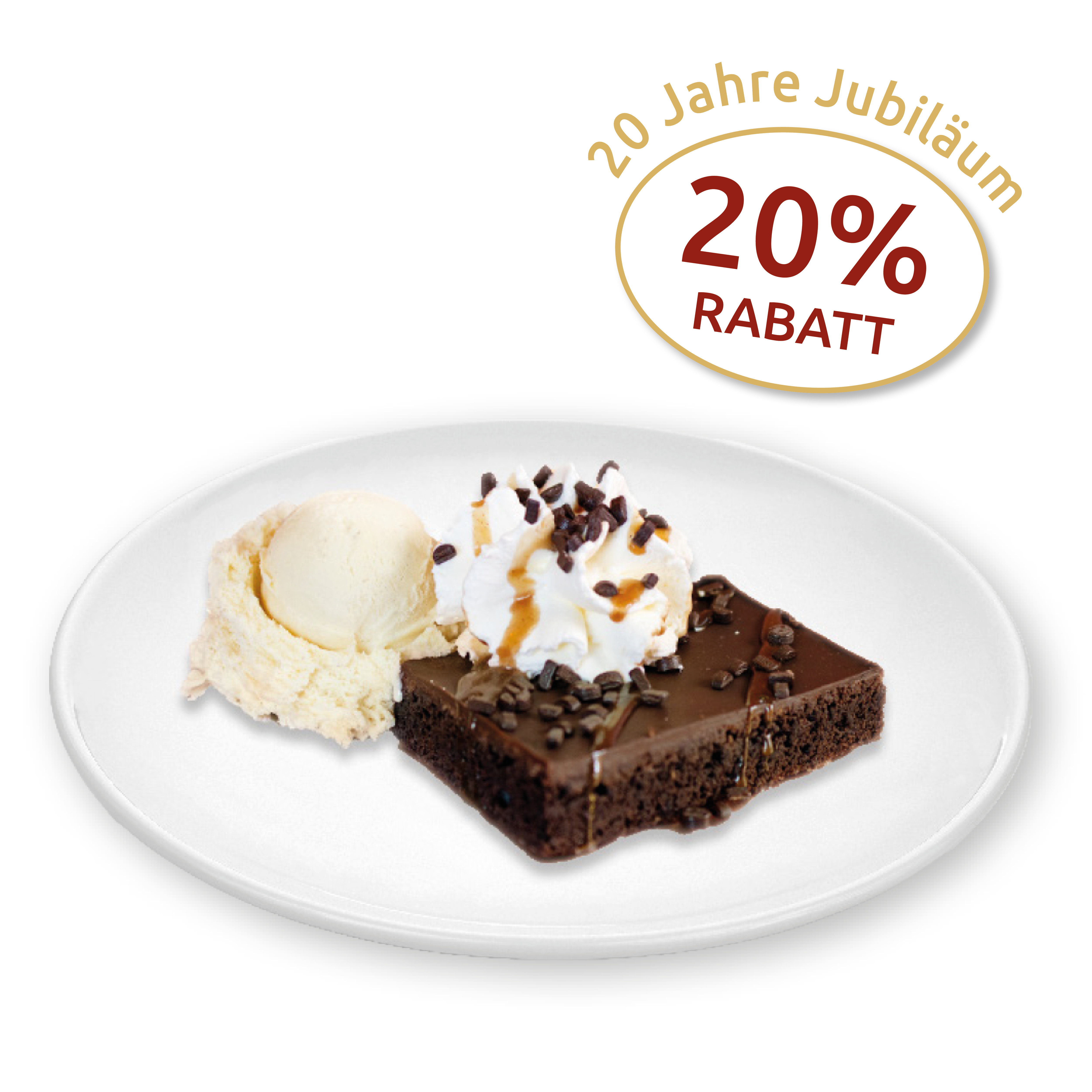 Brownie Kuchen 24 Stücke / eckig