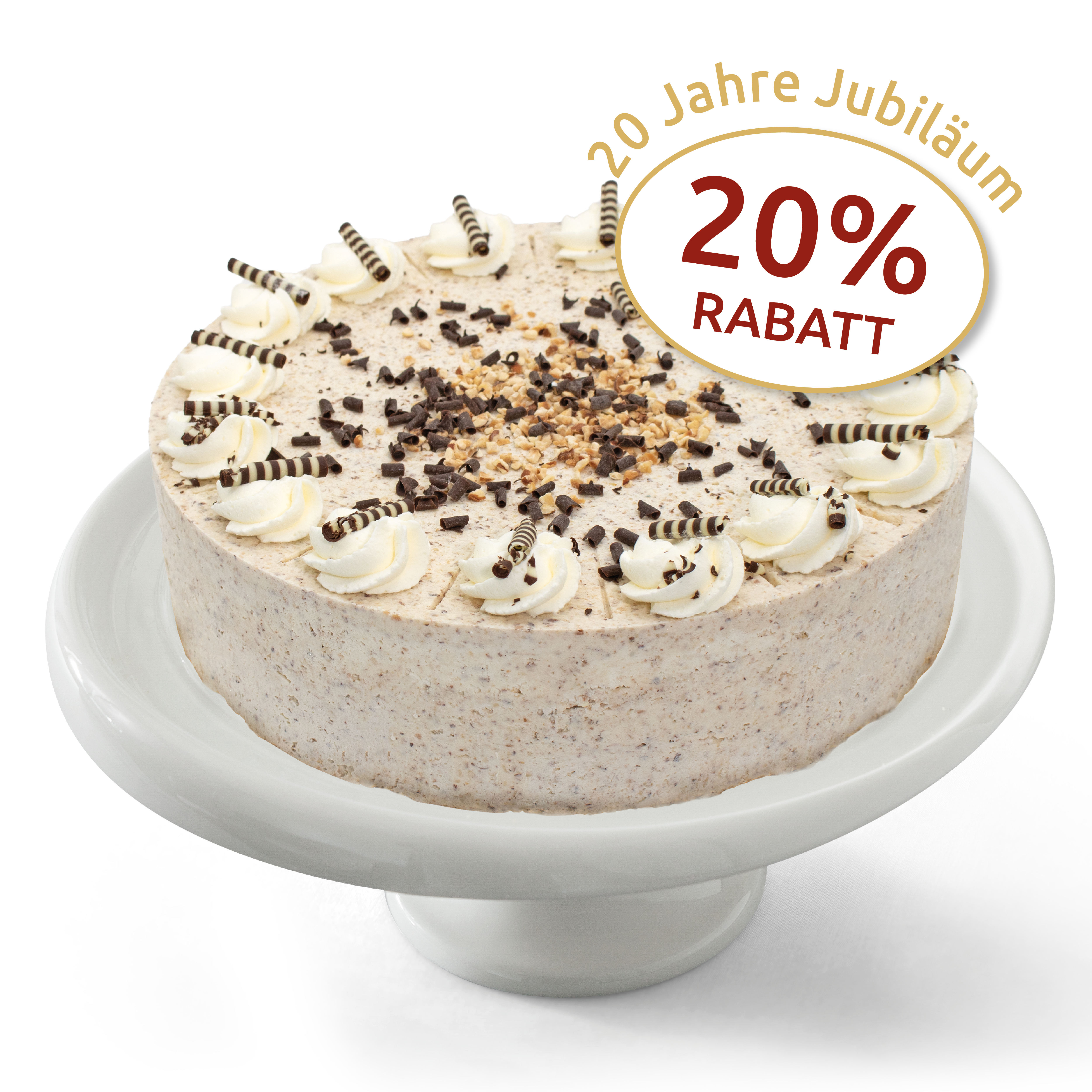 Nuss-Sahne Torte 28 cm Ø